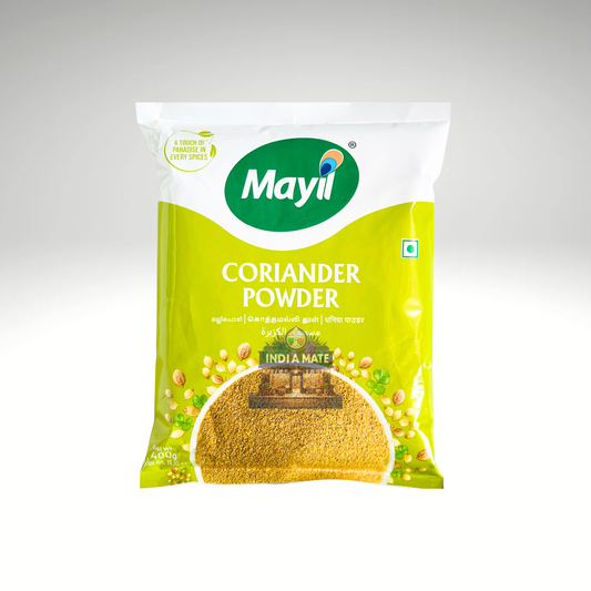 Mayil Coriander Powder – Premium ground coriander (dhania) spice for curries, gravies, and masala blends. Aromatic and fresh.