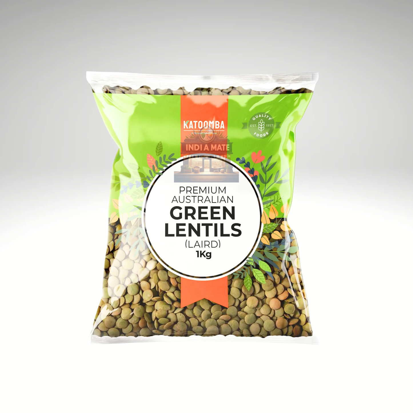 Katoomba Green Lentils Laird pack – premium whole green lentils rich in protein and fibre.