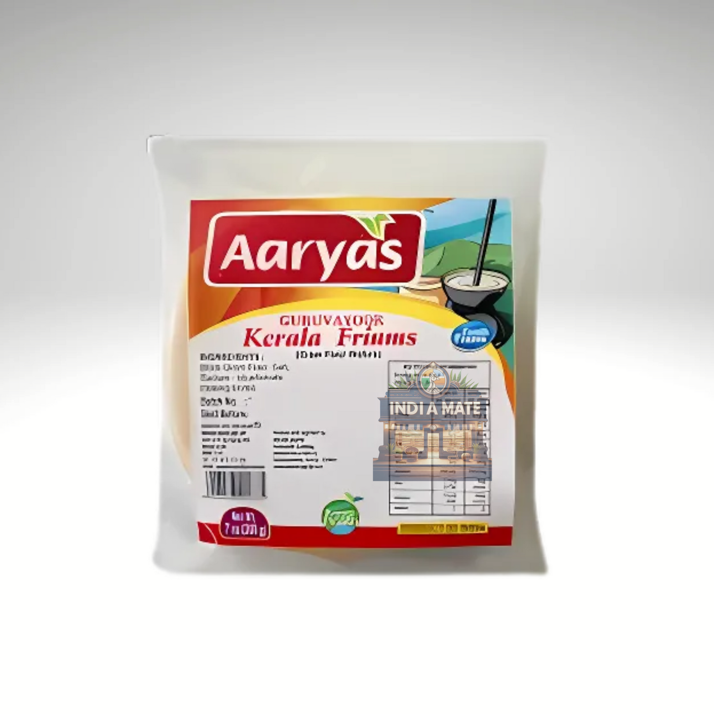 Aaryas Kerala Fruits package on a white background