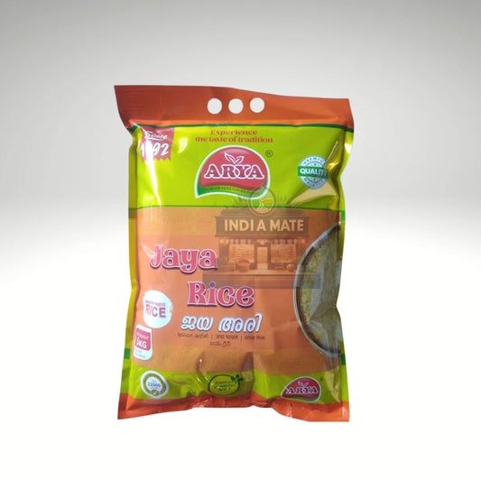 Arya Jaya Rice – Premium raw rice with soft grains for daily South Indian meals, sold by IndiaMate