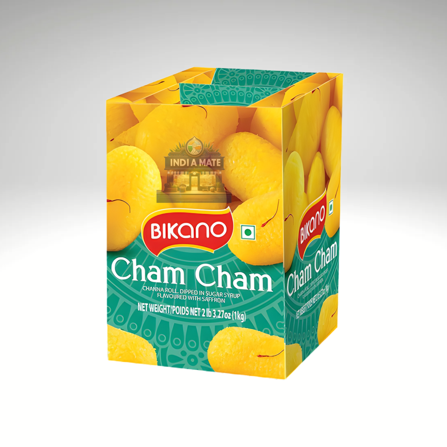 Bikano Cham Cham – Soft Indian sweet with milk solids and sugar syrup.