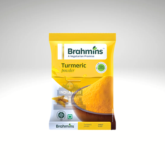 Brahmins Turmeric Powder – 100% pure turmeric, bright yellow, natural and preservative-free, perfect for cooking and home remedies.