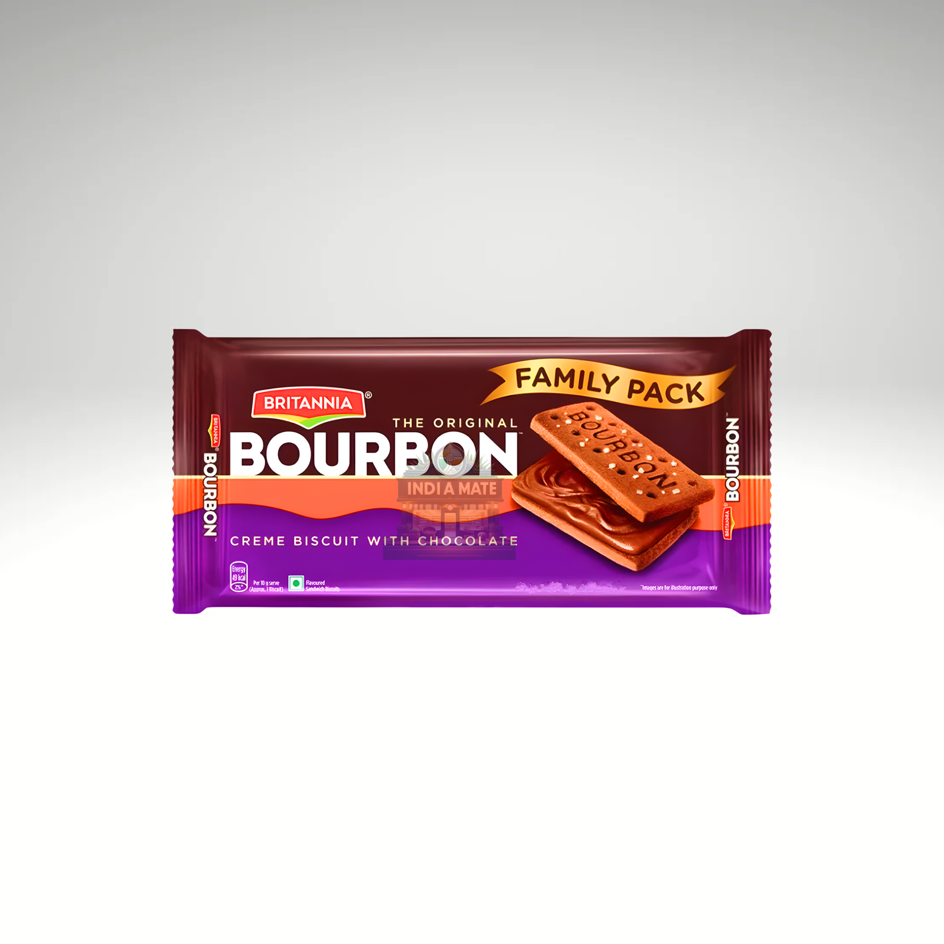 Britannia Bourbon Biscuit  – chocolate cream-filled biscuits.