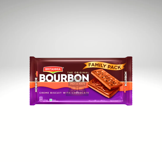 Britannia Bourbon Biscuit  – chocolate cream-filled biscuits.