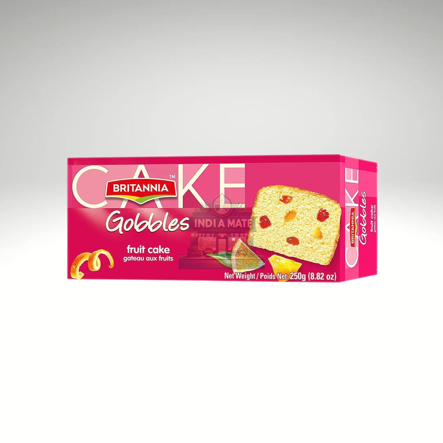 Britannia Gobbles Fruit Cake – moist cake with dried fruits and nuts.