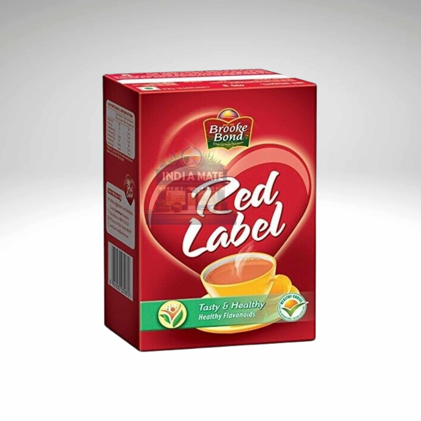 Brooke Bond Red Label tea box on a white background