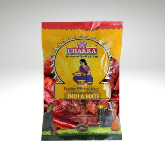 Chakra Red Chilli Whole Without Stem – Premium dried red chillies (വറ്റൽ മുളക് / साबुत लाल मिर्च)