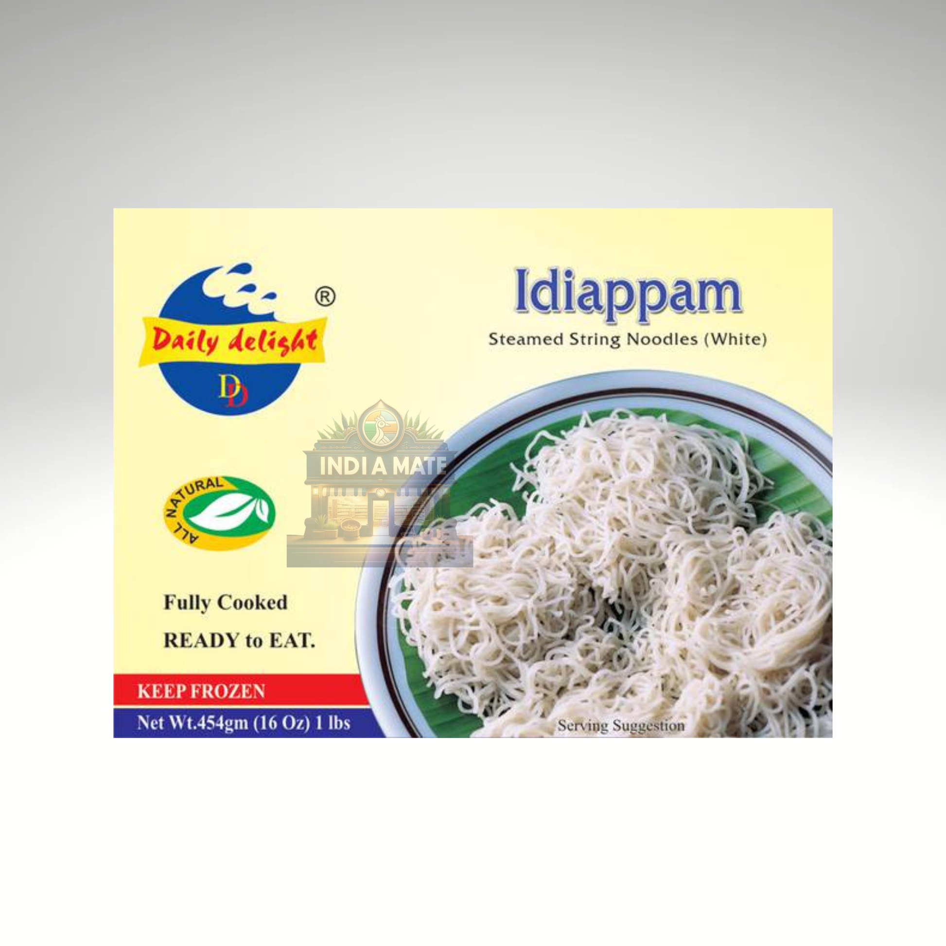 Daily Delight Idiyappam – frozen Kerala rice string hoppers ready to steam.