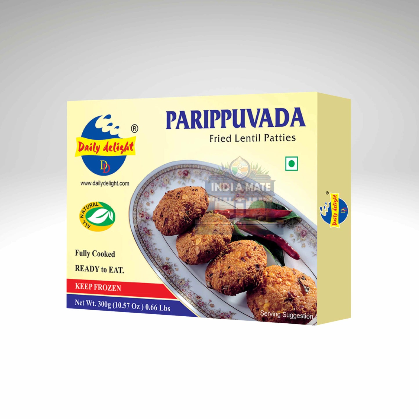 Daily Delight Parippuvada crispy lentil fritters pack