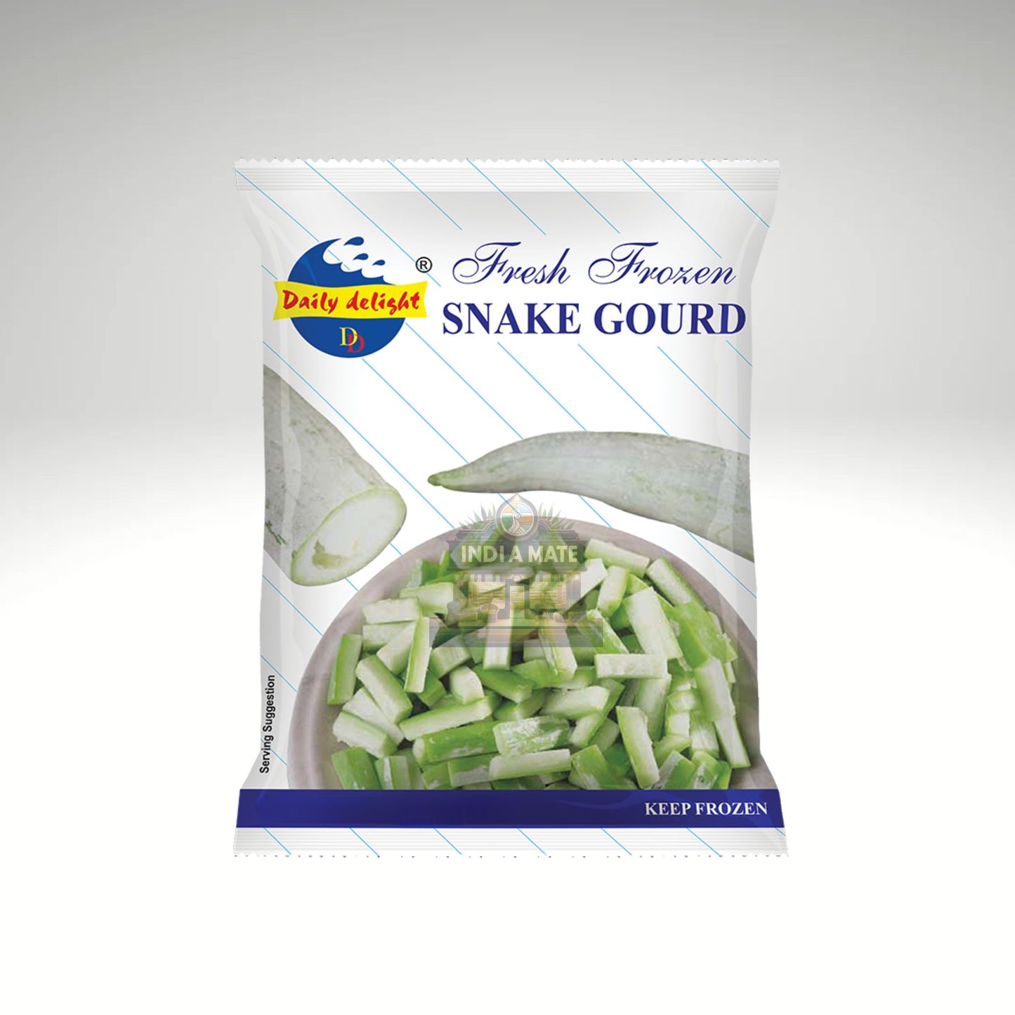 Daily Delight Snake Gourd (പടവലങ്ങ) – Fresh frozen vegetable