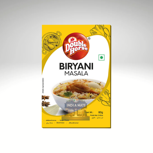 Double Horse Biriyani Masala – Aromatic spice blend for authentic and flavorful biriyani.