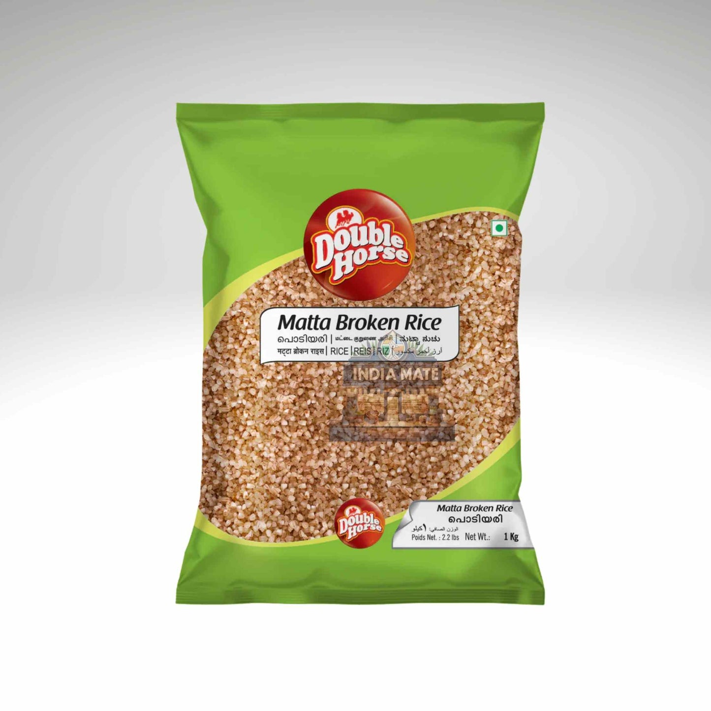 Double Horse Broken Matta Rice pack – premium Kerala red broken rice for traditional South Indian cooking and kanji.