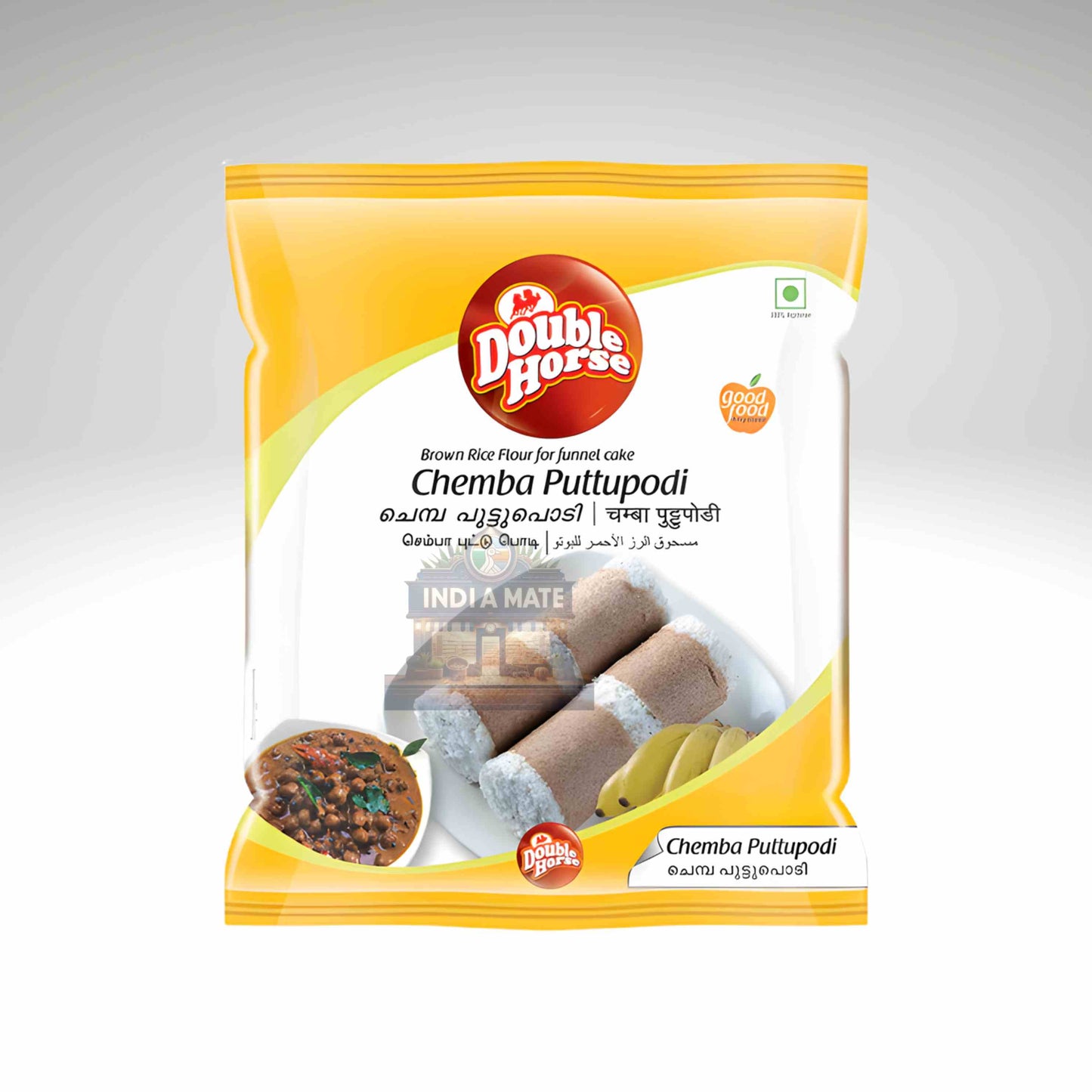 Double Horse Chemba Puttu Podi Kerala red rice flour pack for traditional puttu