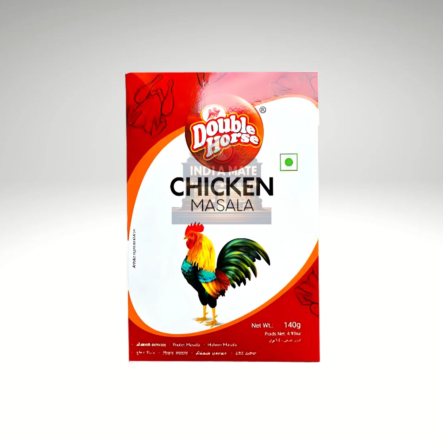 Double Horse Chicken Masala packaging on a gray background