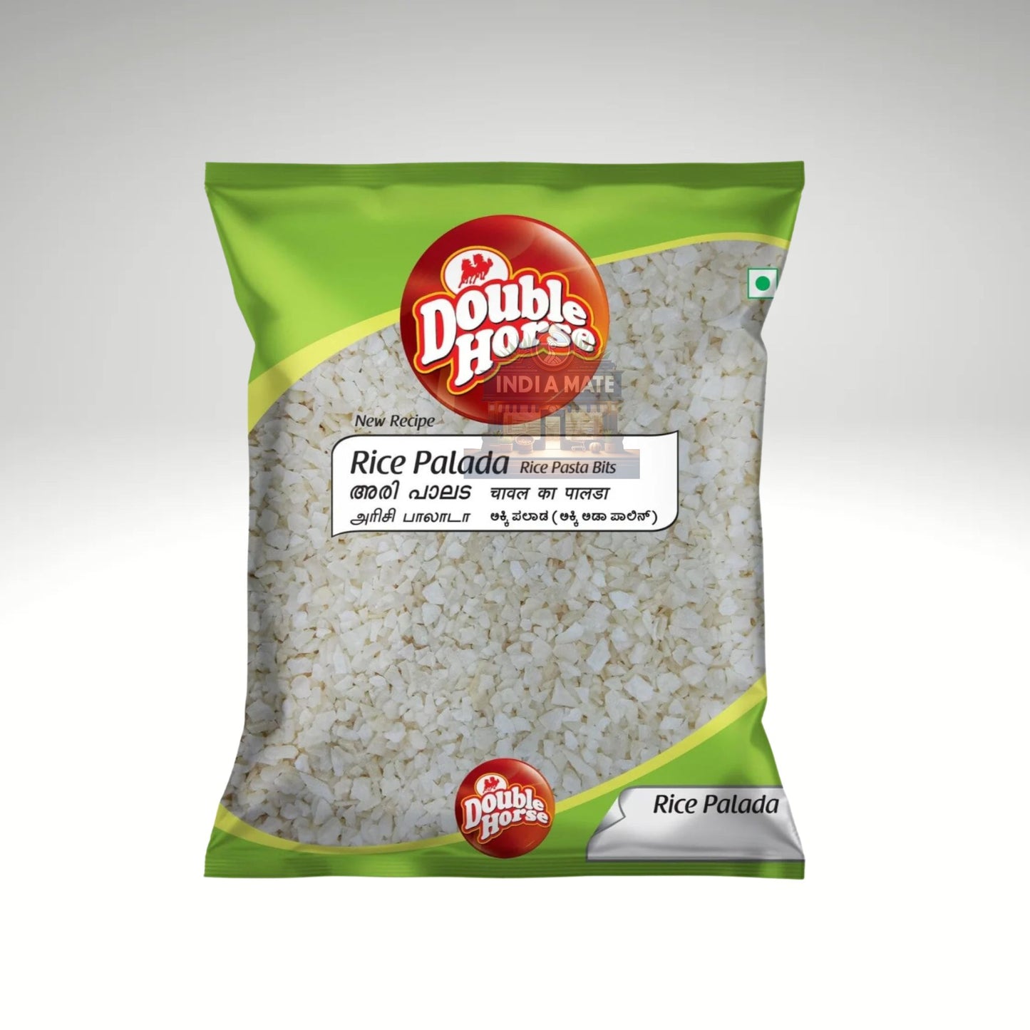 Packaging of Double Horse Rice Palada on a white background
