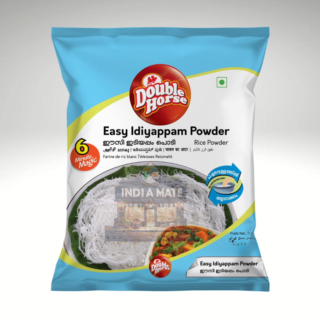 Double Horse Easy Idiyappam Powder packaging on a white background