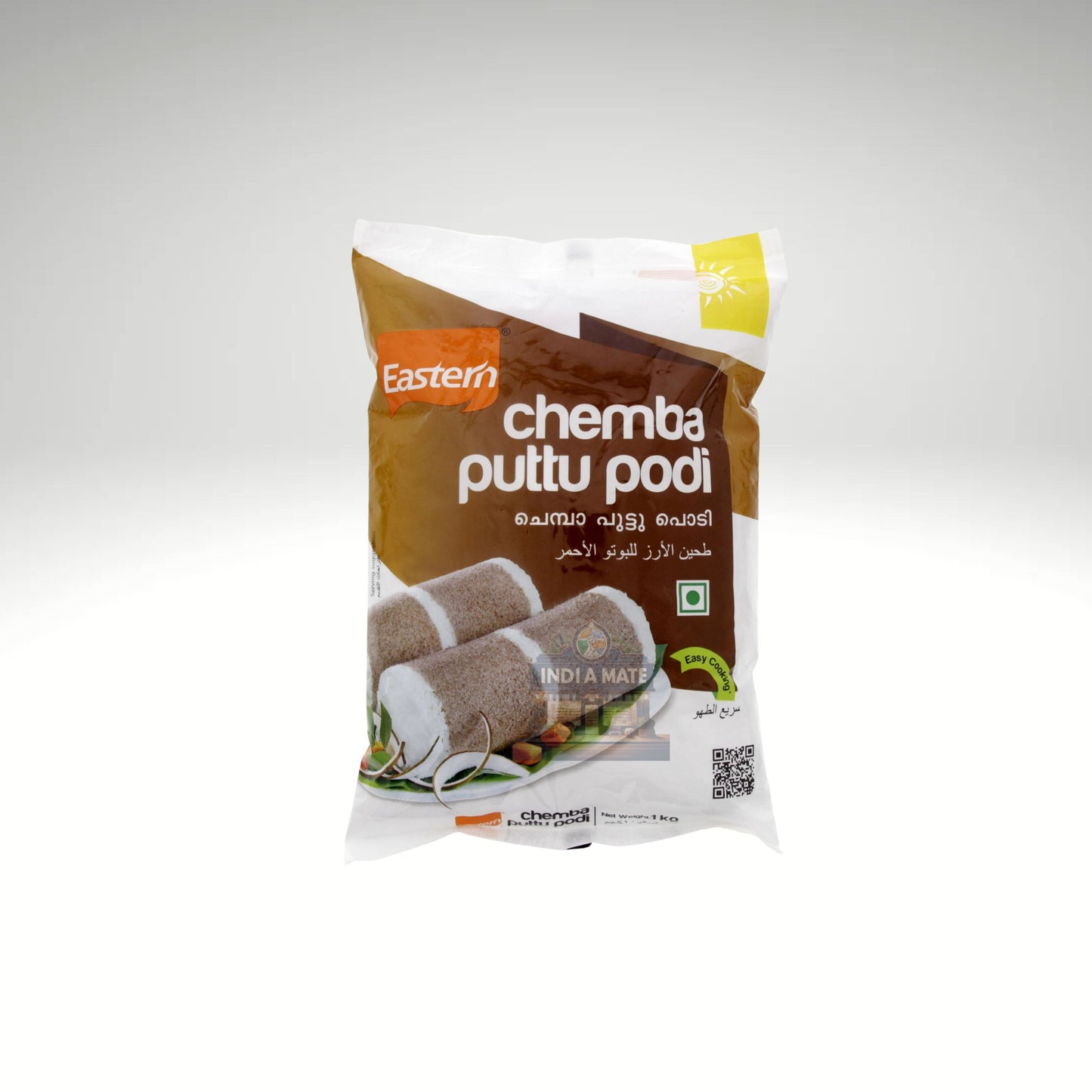 Packaging of Eastern Chemba Puttu Podi on a white background