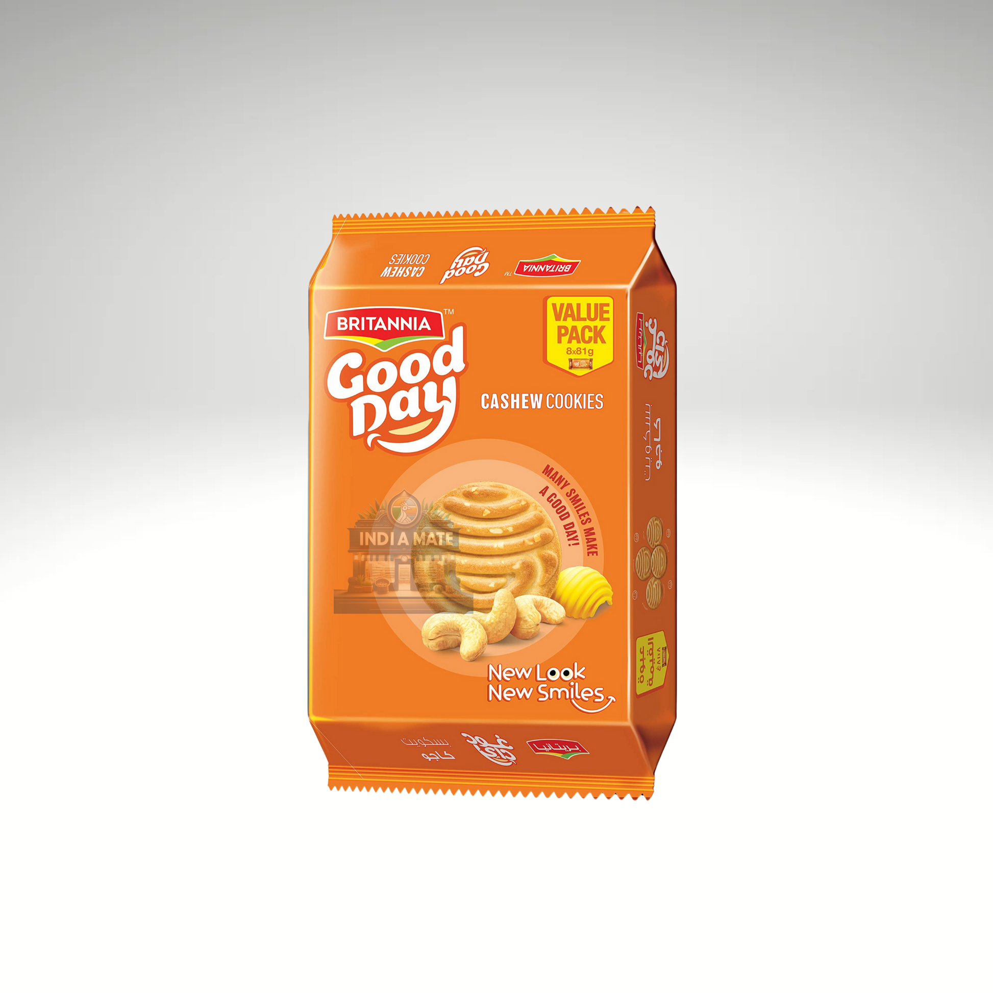 Britannia Good Day Cashew Cookies – crunchy cookies with real cashew nuts.