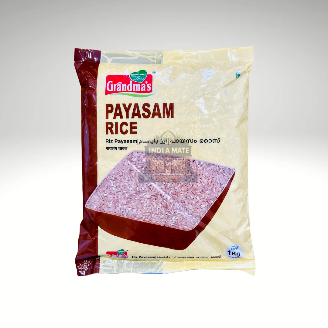 Pack of Grandma's Payasam Rice on a white background