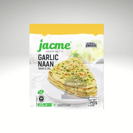 Jacme Garlic Naan – Soft and garlicky Indian flatbread, ideal for dipping and savouring, available at IndiaMate.