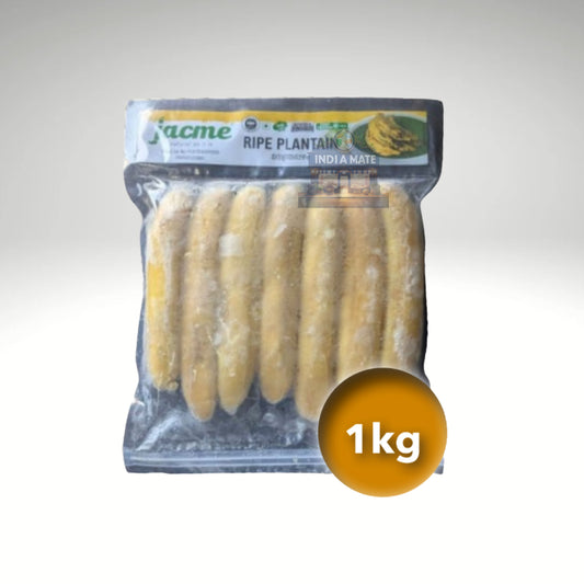 Jacme Ripe Banana (Ethakkaya) – Traditional Kerala-style ripe plantain slices, ready to cook, available at Indiamate.