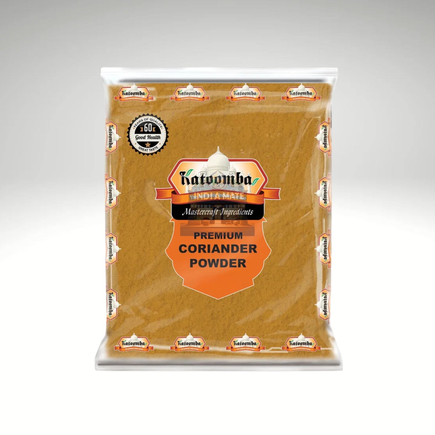 Kazmiya Premium Coriander Powder packaging on a white background