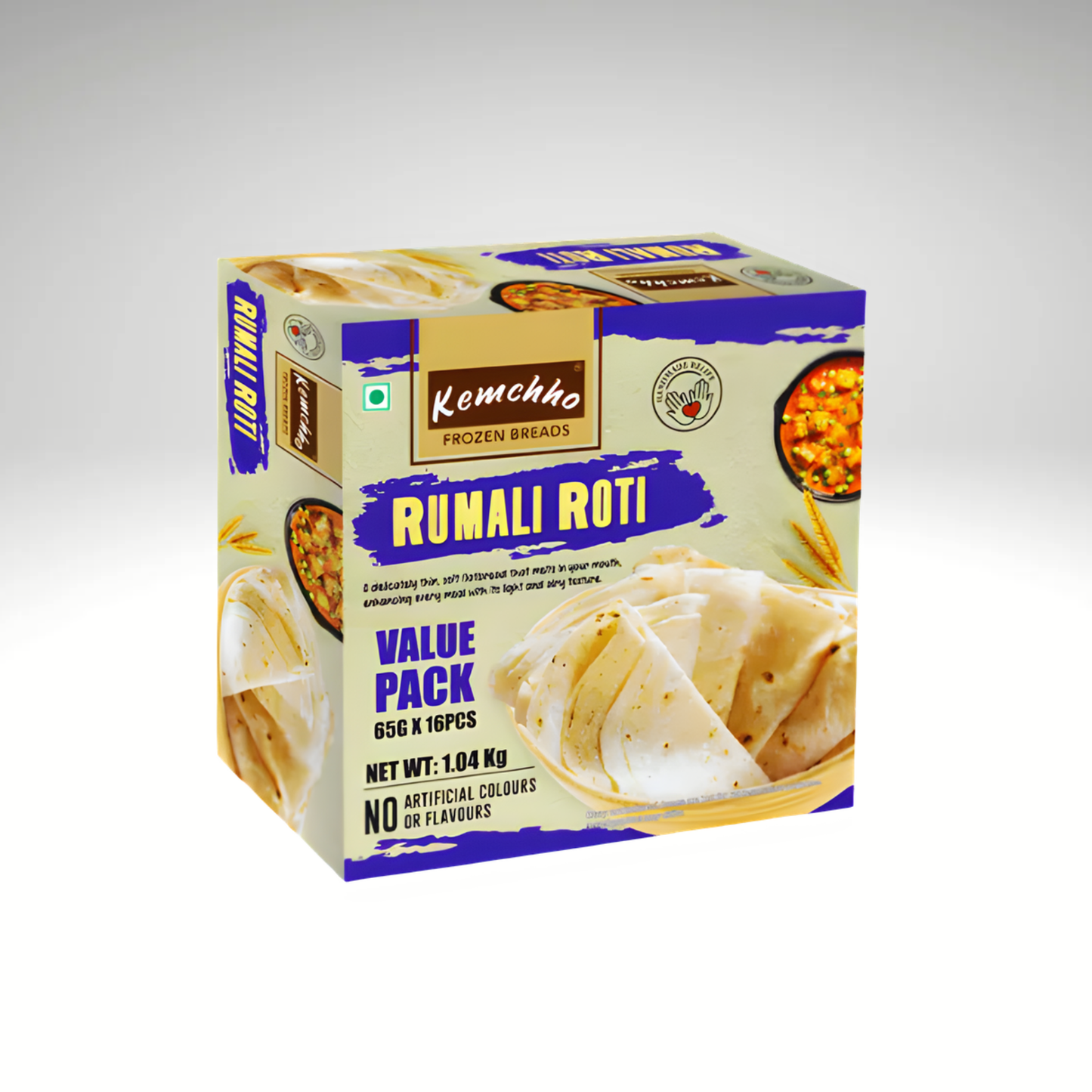 Kemcho Rumali Roti packaging on a white background
