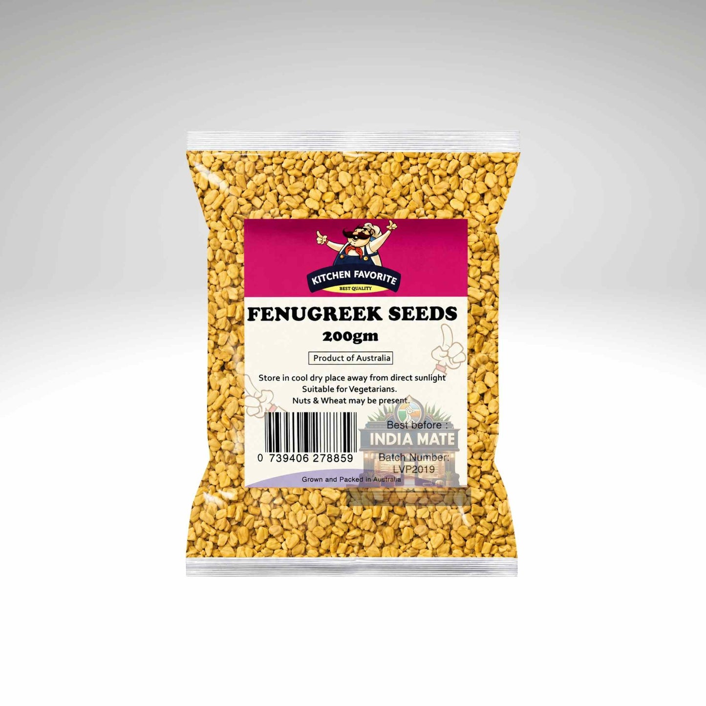 Kitchen Favourite Fenugreek Seeds – whole fenugreek seeds for cooking and pickles. Sold by IndiaMate.