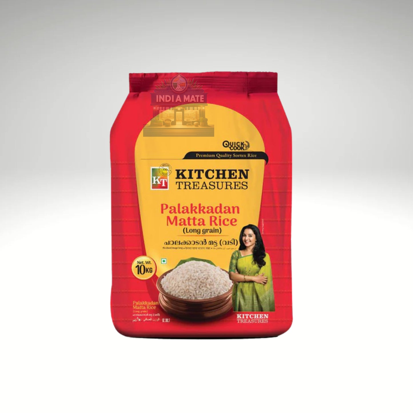 Bag of Kitchen Treasures Palakkadan Matta Rice on a white background