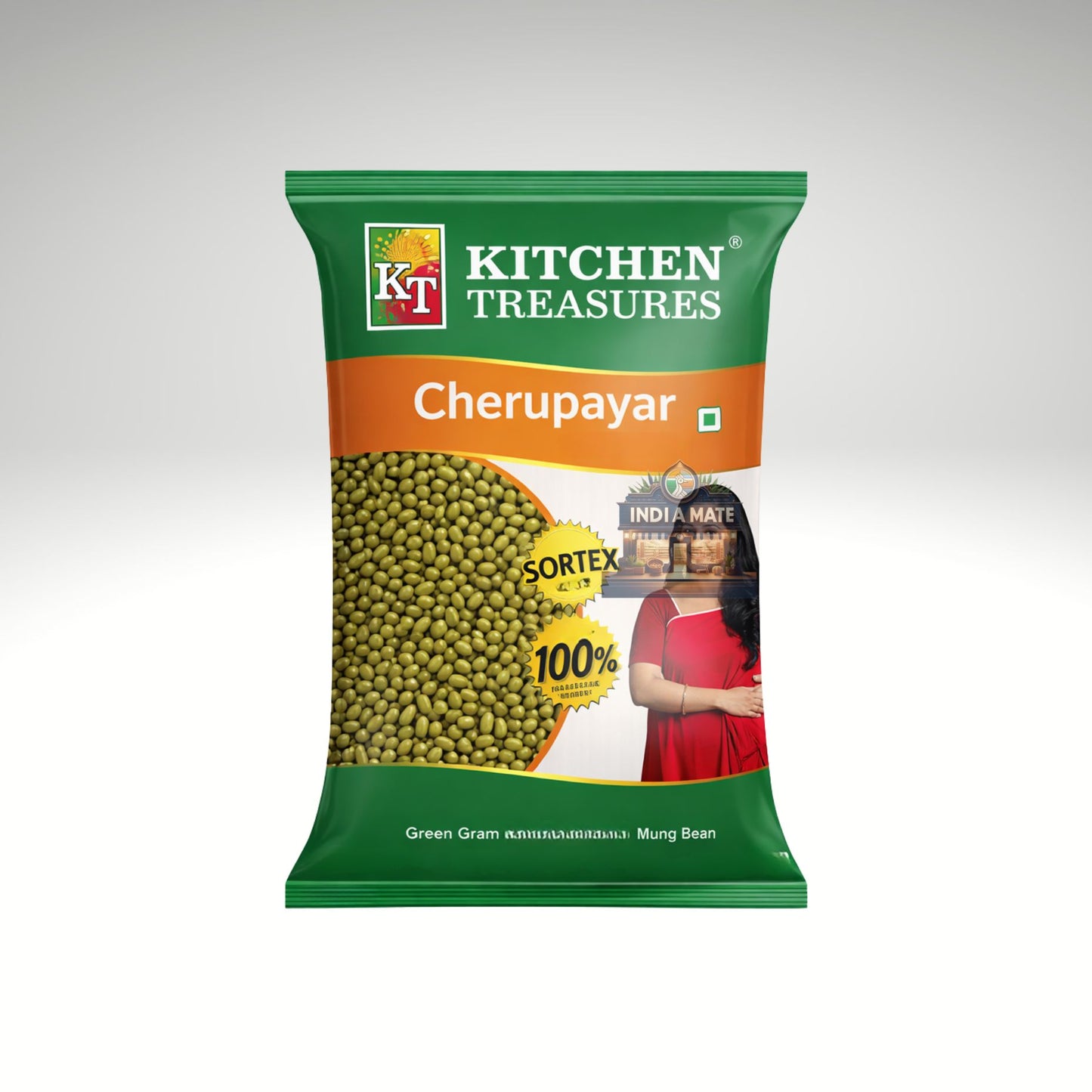Kitchen Treasures Mung Bean premium whole green gram.