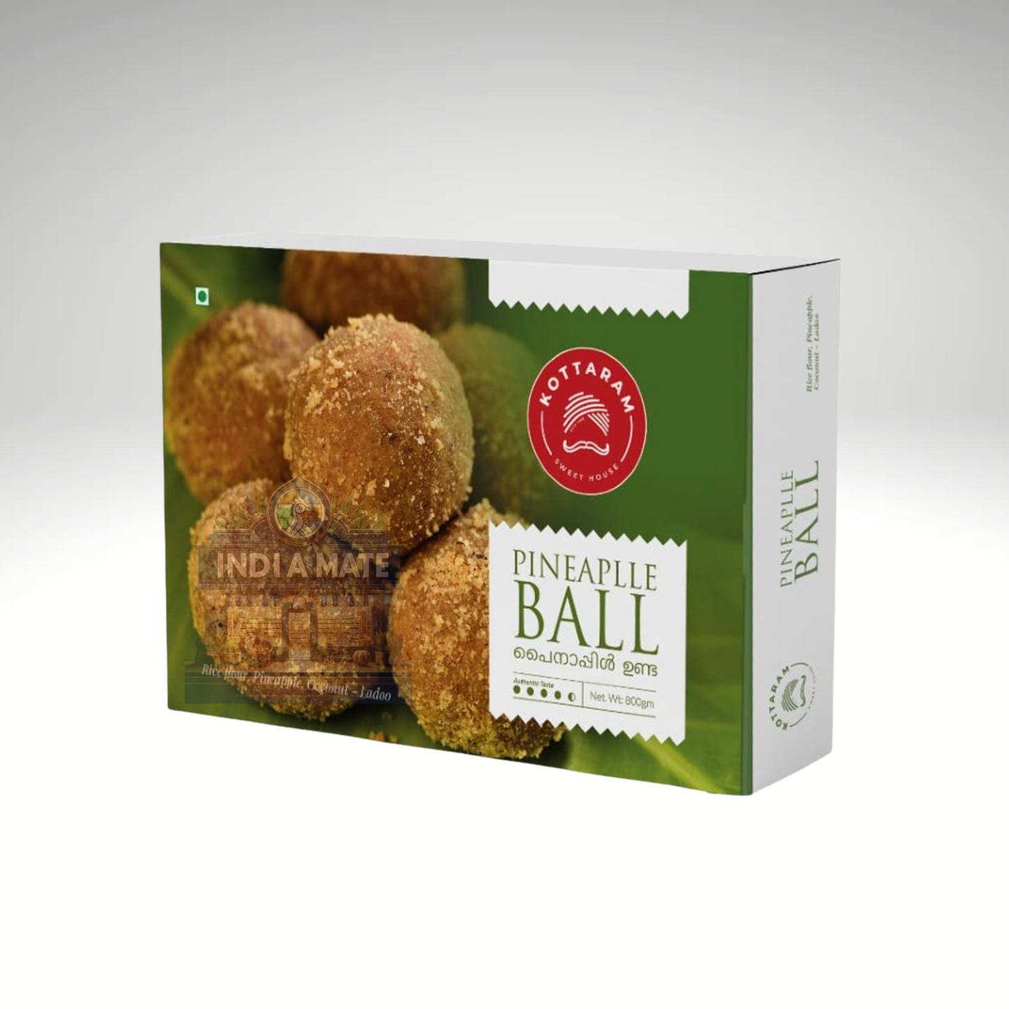 Box of Kottaram Pineapple Balls on a white background