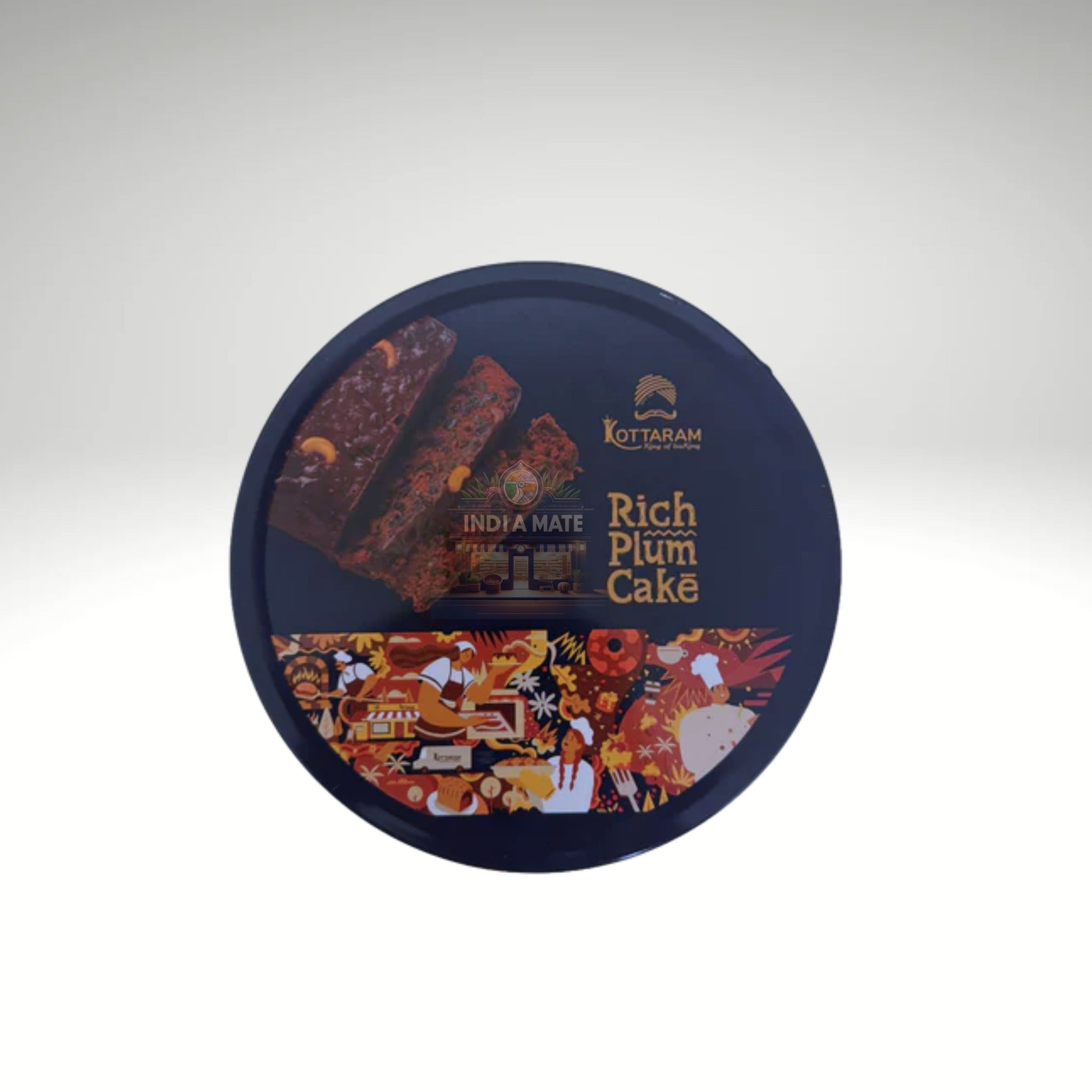 Kottaram Rich Plum Cake – moist fruit cake with dry fruits and spices, traditional bakery-style dessert.