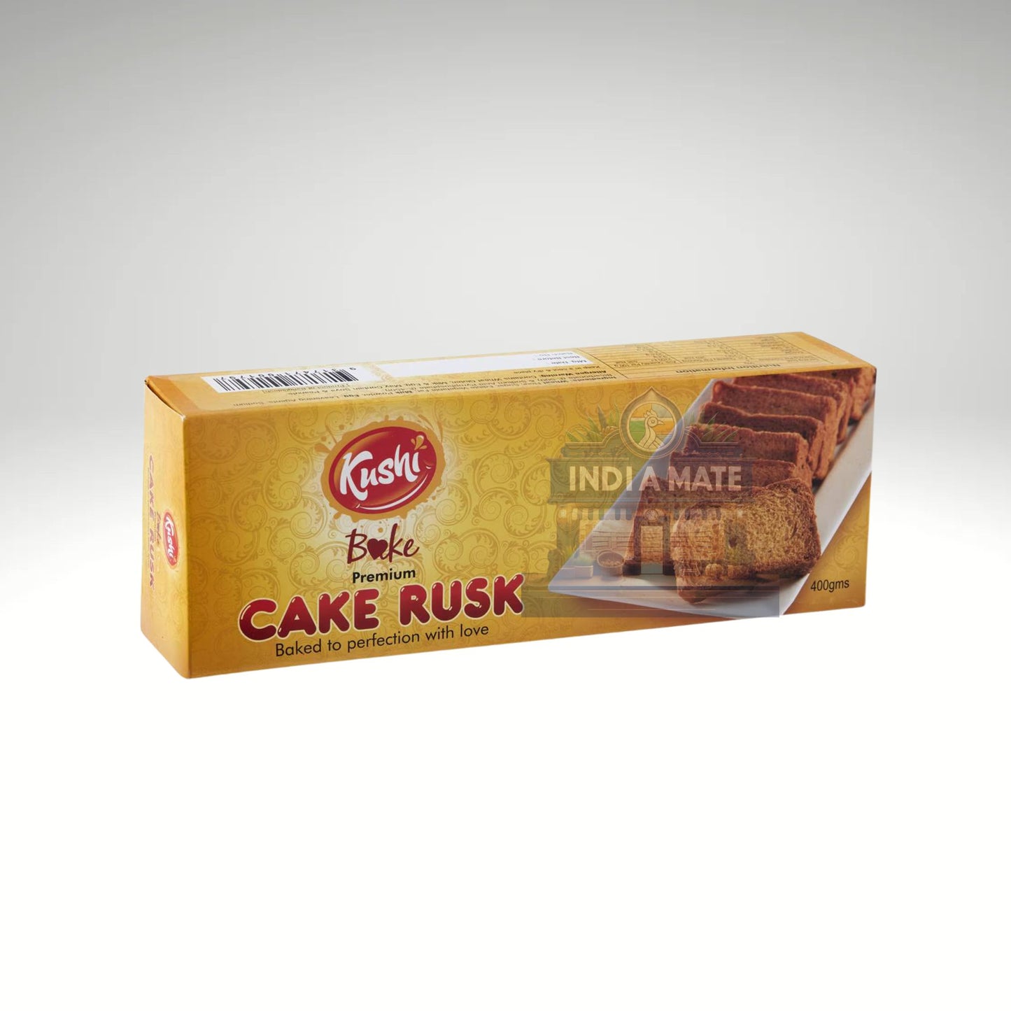 Koshi Cake Rusk packaging on a white background