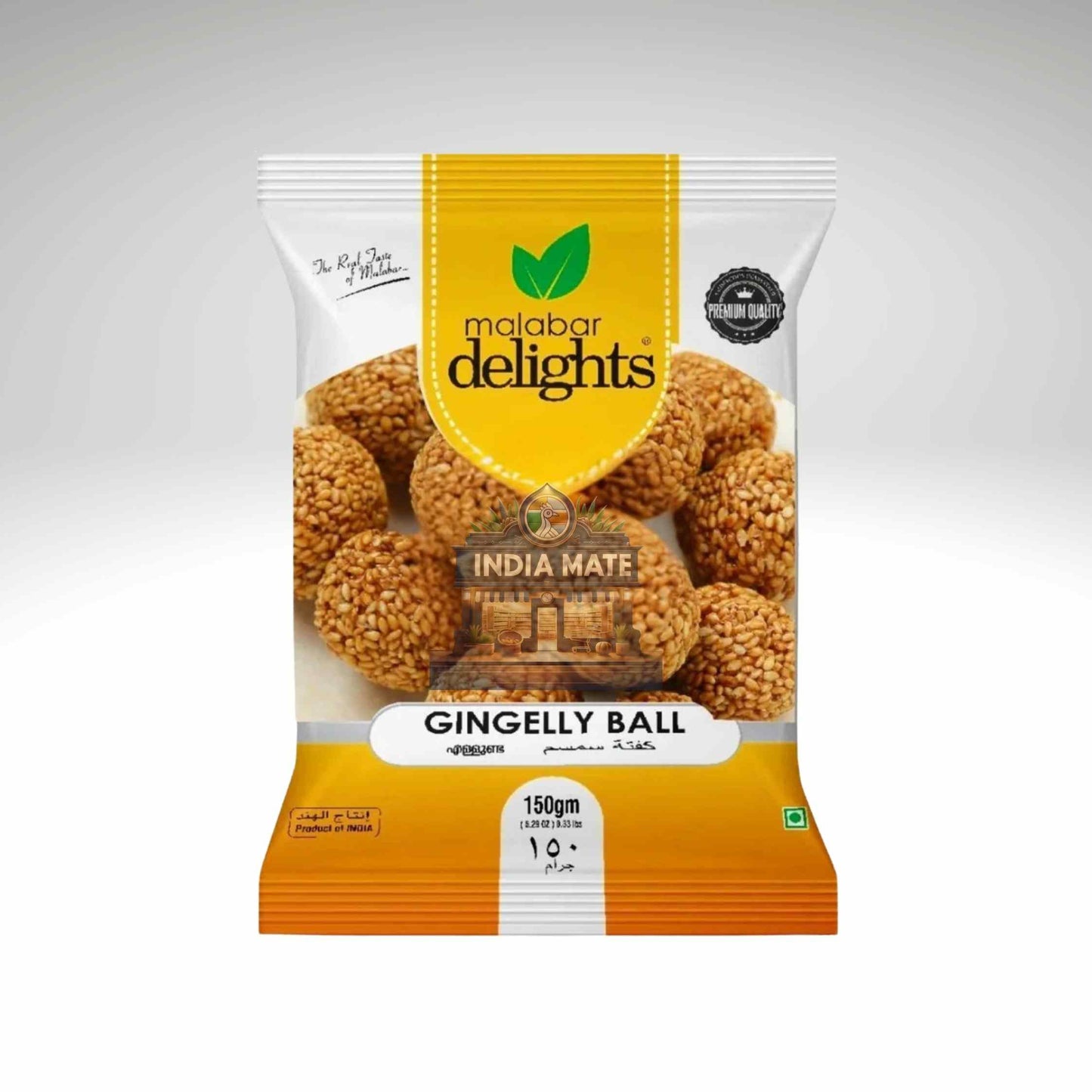 Packaged product of Malabar Delights Gingelly Ball on a white background