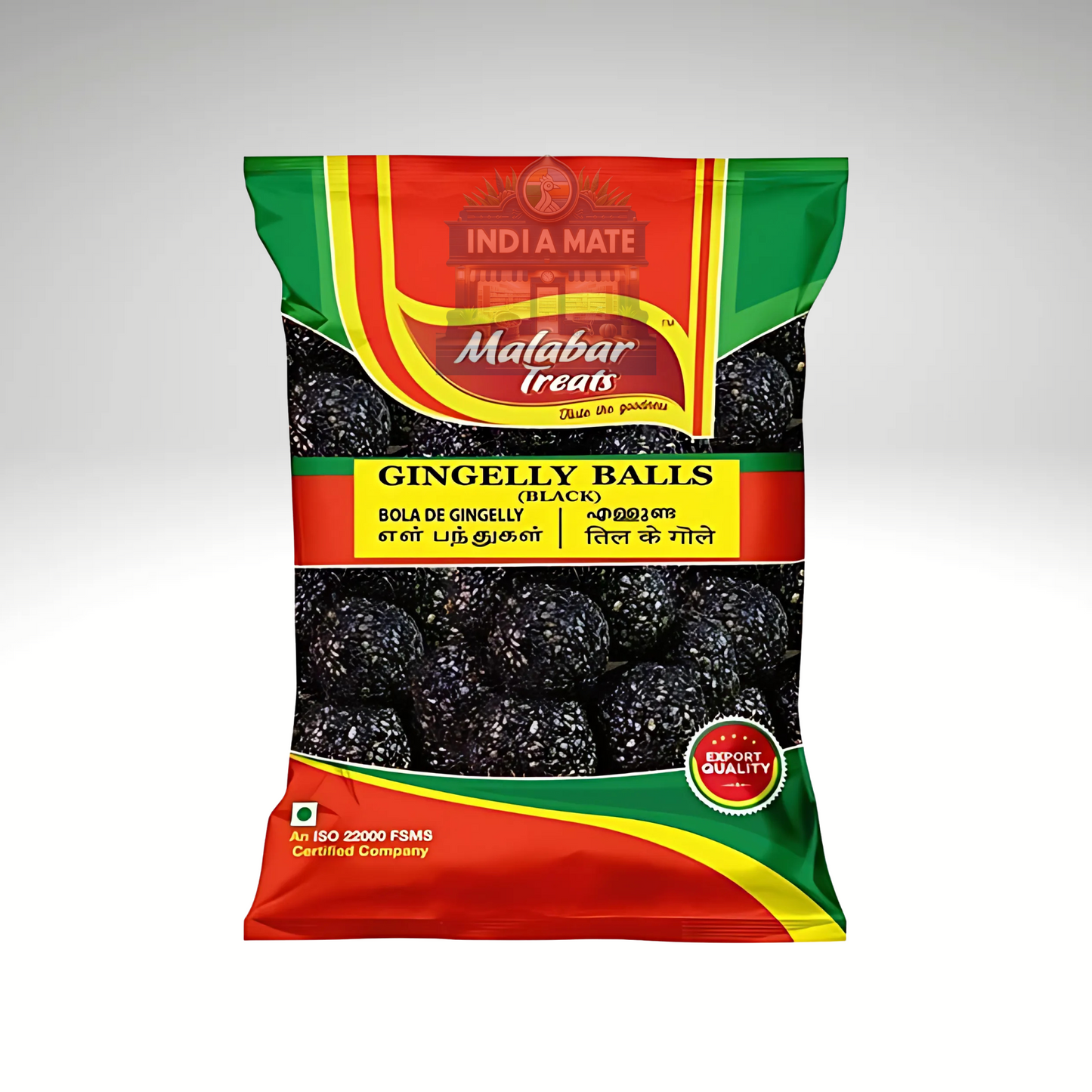 Packaged product of Malabar Treats Gingelly Balls on a white background