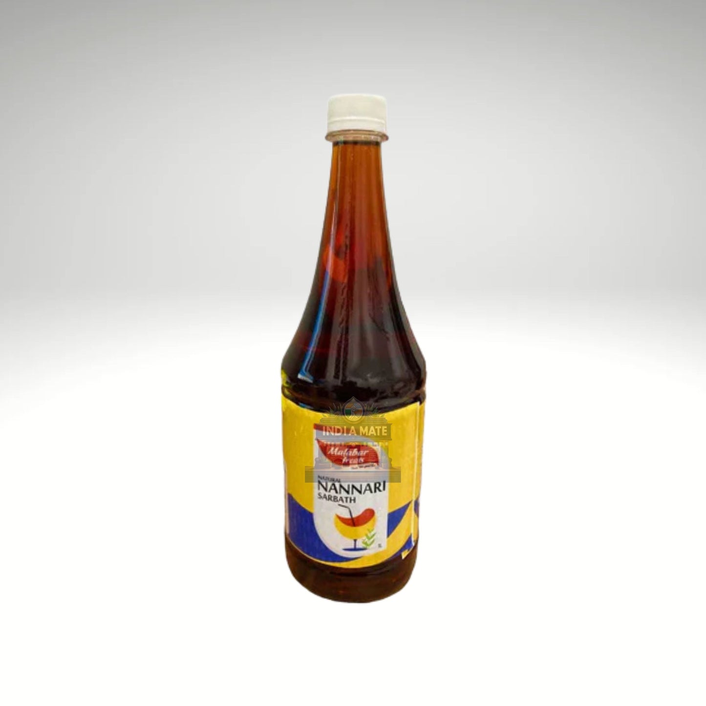 Malabar Treats Nannari Sarbath – Refreshing herbal syrup made from natural nannari root, available at IndiaMate.
