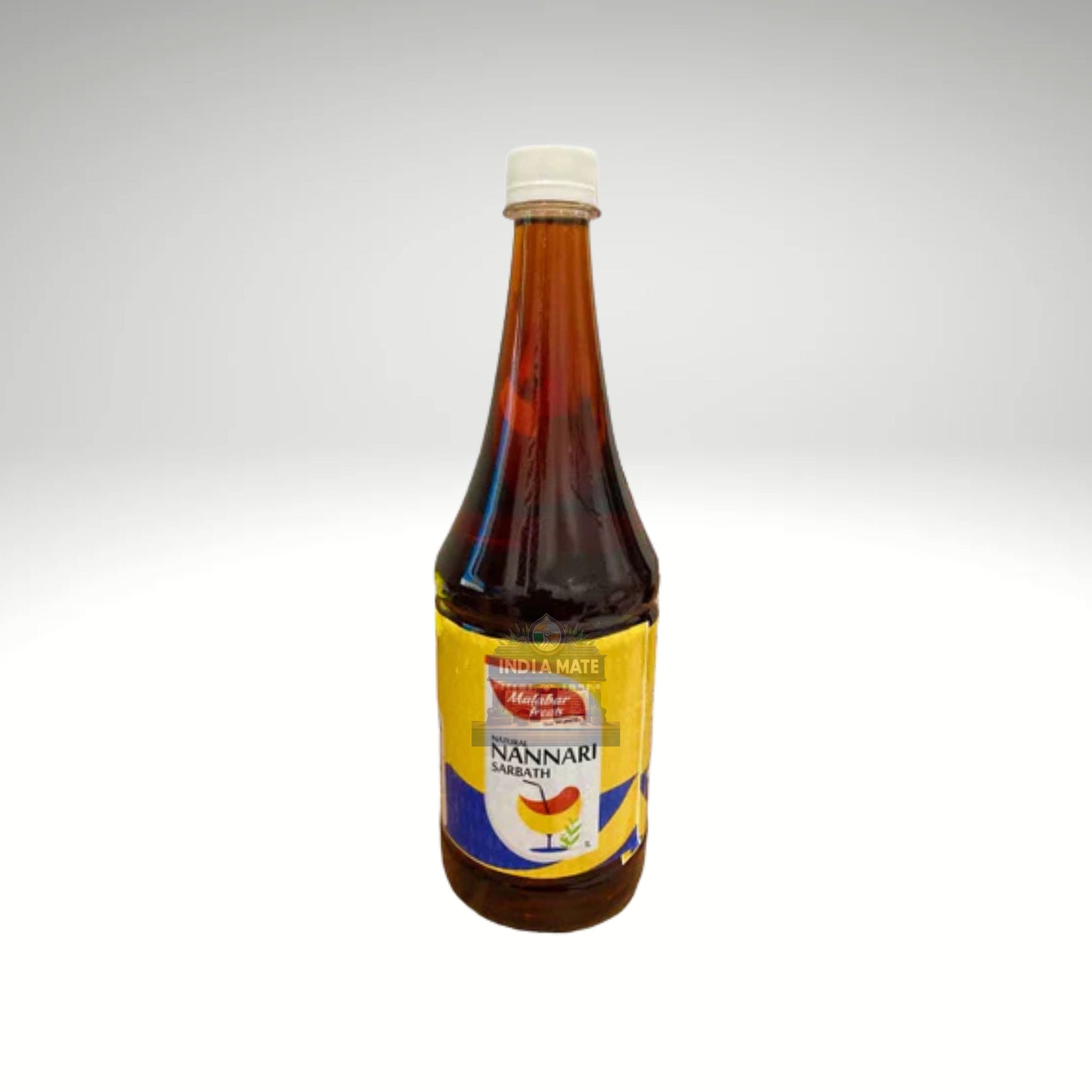Malabar Treats Nannari Sarbath – Refreshing herbal syrup made from natural nannari root, available at IndiaMate.
