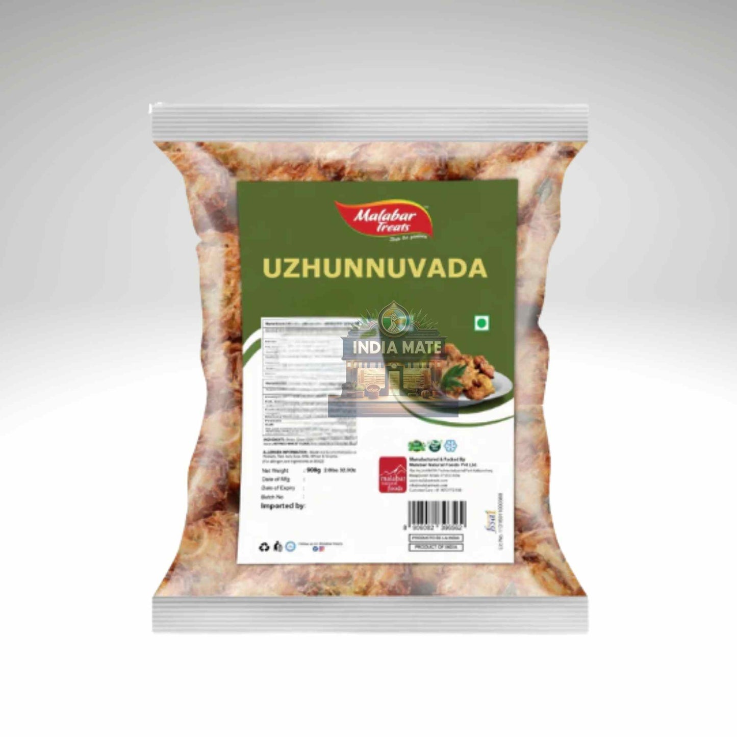 Malabar Treats Uzhunnuvada Restaurant Pack – ready-to-fry medu vada for family and catering use.