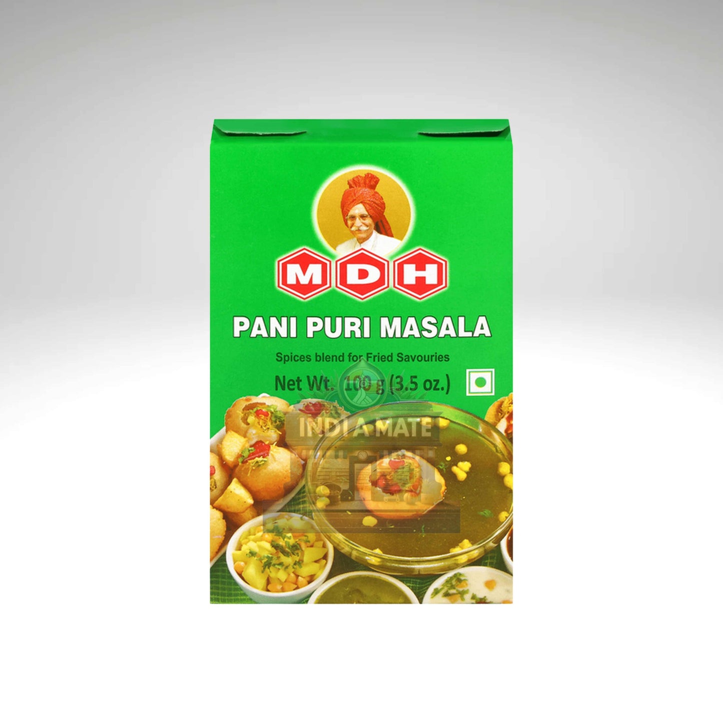 MDH Pani Puri Masala β Tangy and spicy masala blend for pani puri, golgappa, and Indian chaat.