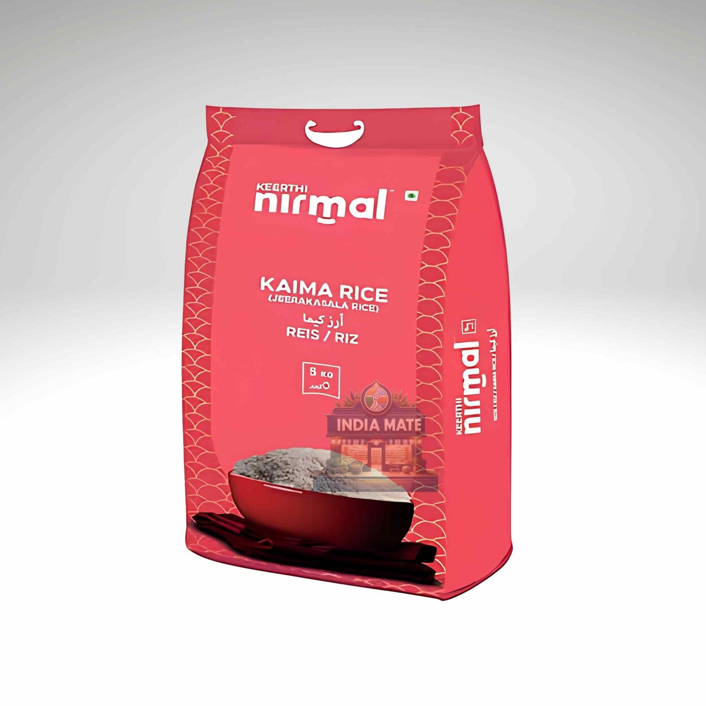 Keerthi Nirmal Kaima Jeerakasala Rice – aromatic Kerala biryani rice.