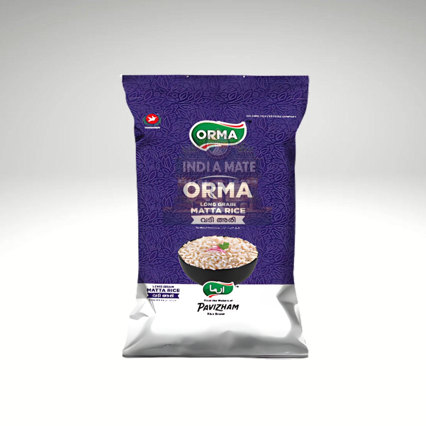 Pavizham Orma Matta Rice – Nutritious Kerala red rice with rich aroma and texture, available at IndiaMate