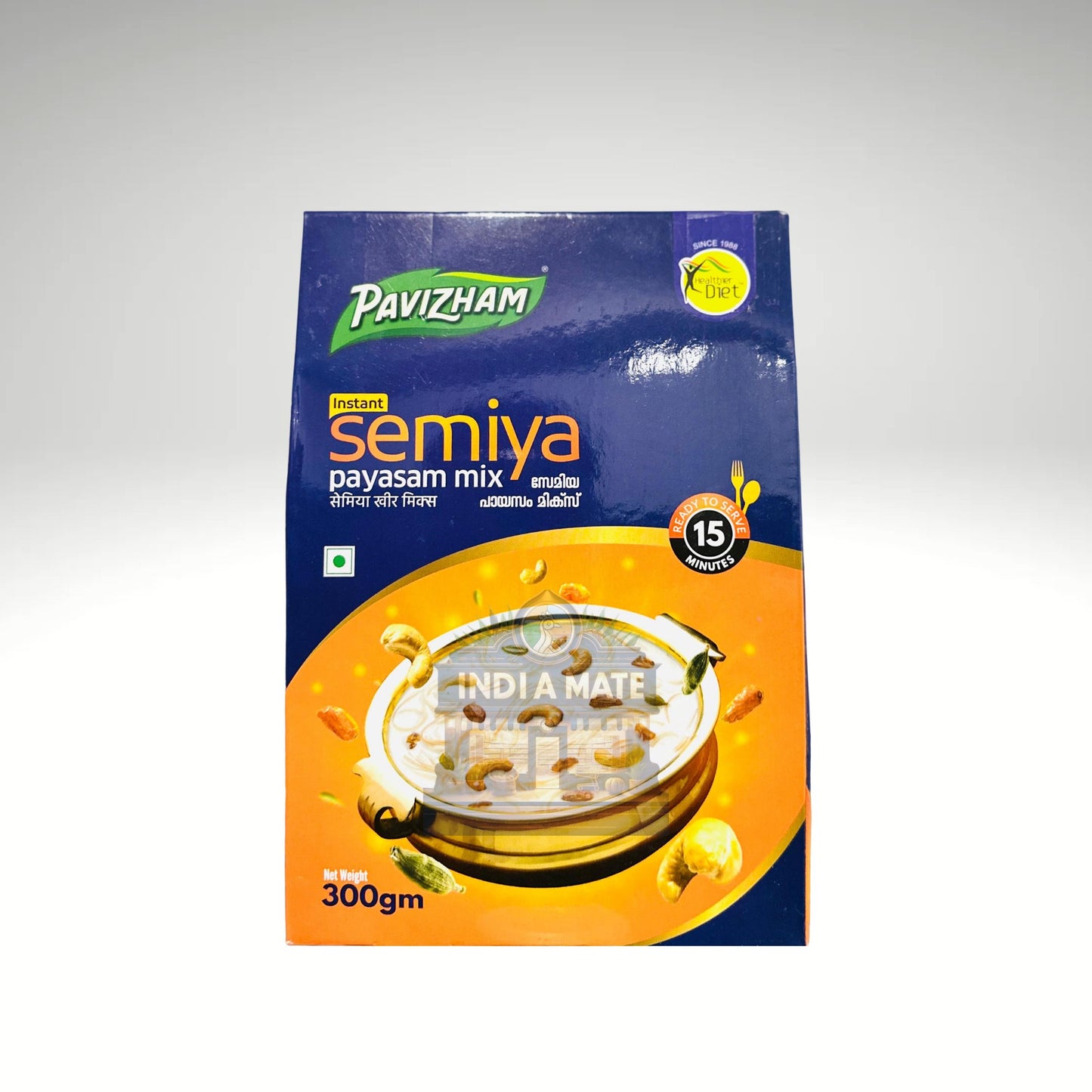 Pavizham instant semiya payasam mix packaging on a white background