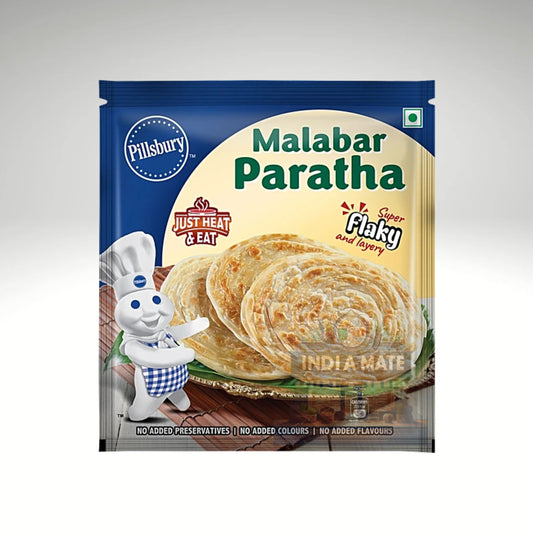 Pillsbury Malabar Paratha – Soft, layered South Indian paratha made with refined wheat flour.