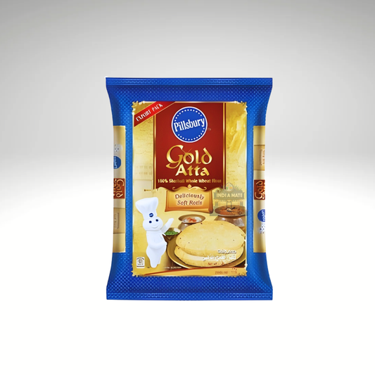 Pillsbury Gold Wheat Flour Atta 5kg pack – Premium whole wheat flour for soft chapatis and rotis.