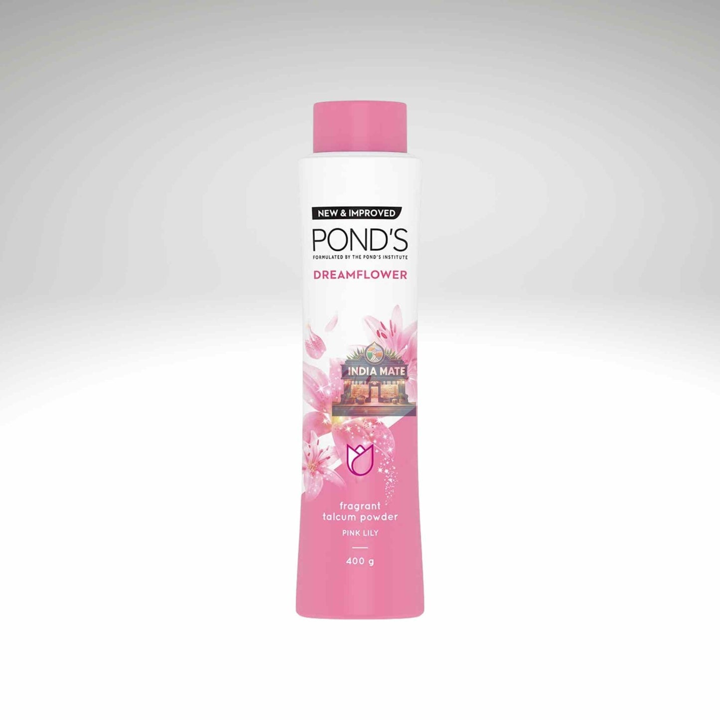 Pond's Dreamflower Fragrant Talc Pink Lilly – refreshing floral talcum powder.