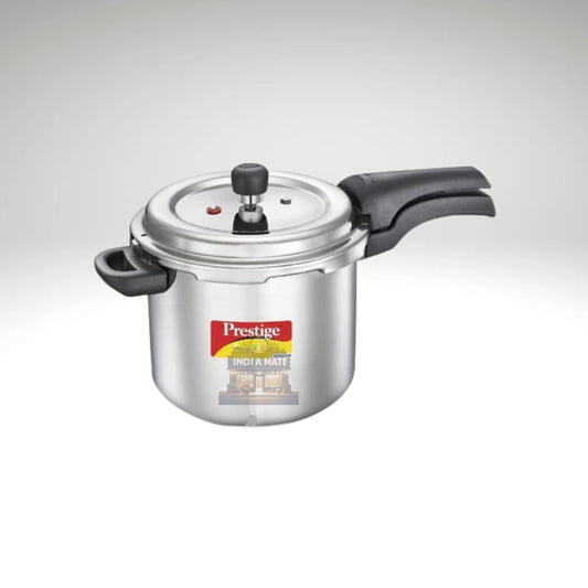 Prestige Stainless Steel Pressure Cooker – Durable, high-quality cooker for safe and efficient cooking, available at IndiaMate.
