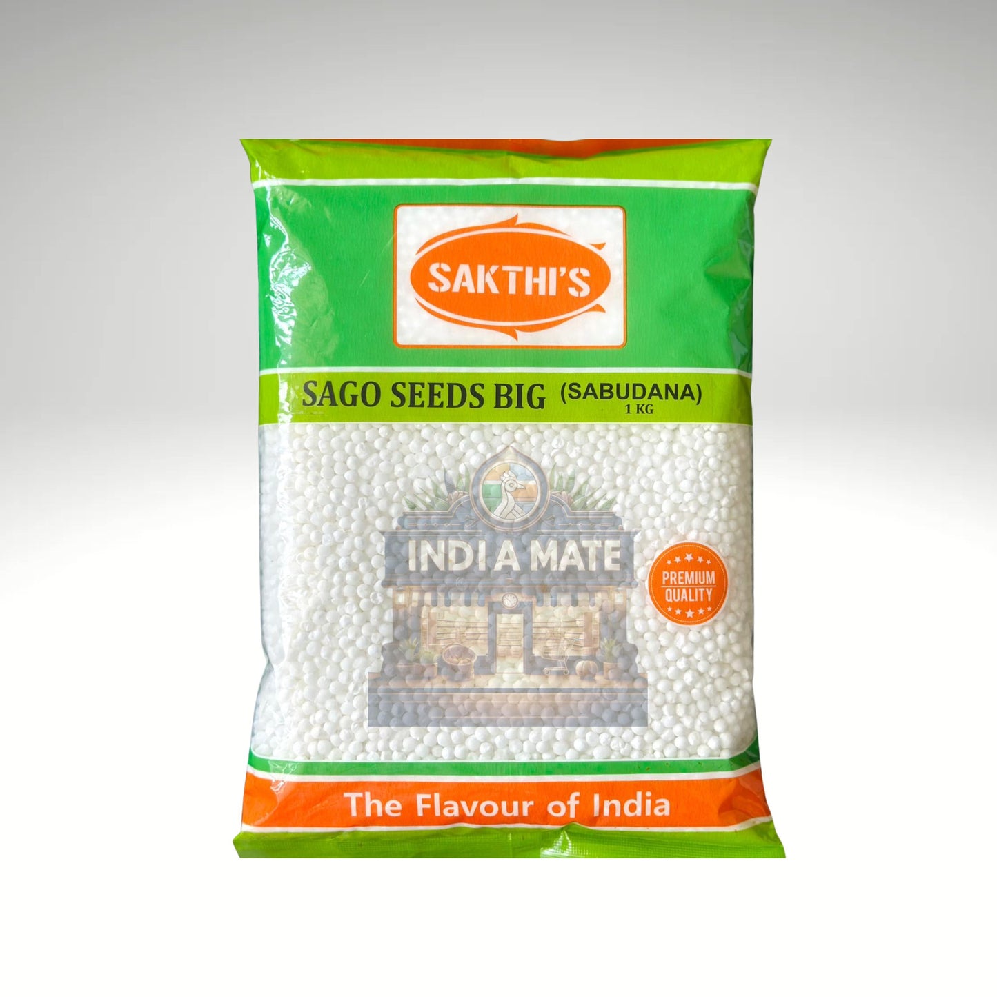 Bag of Sakthi's Sago Seeds Big on a white background