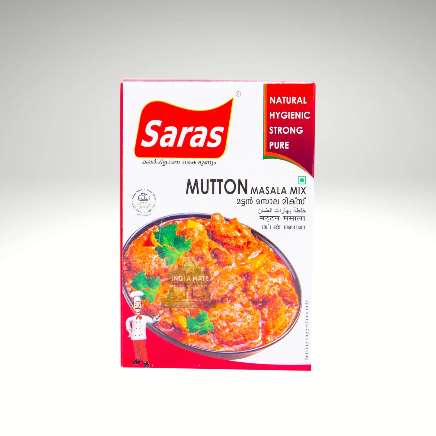 Saras Mutton Masala – Premium spice mix for flavorful mutton dishes, available at IndiaMate.