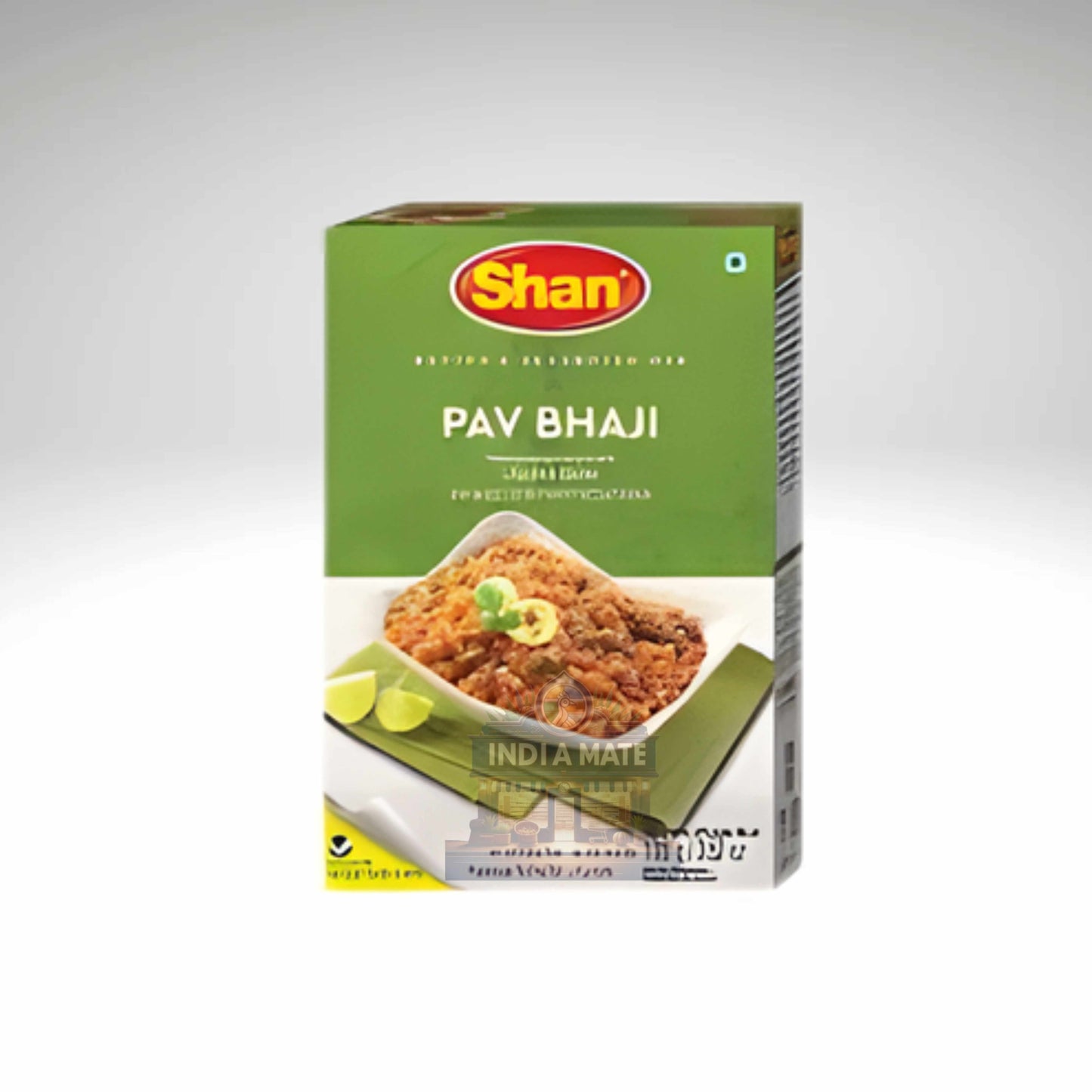 Shan Pav Bhaji spice mix packaging on a white background
