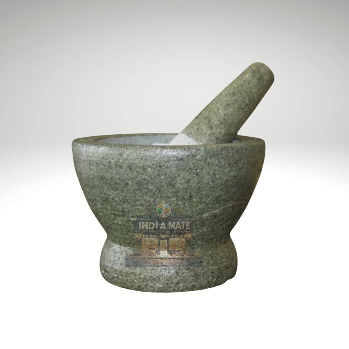 Stone Idikkallu (Mortar and Pestle) β Traditional stone grinder for spices and pastes, available at IndiaMate.